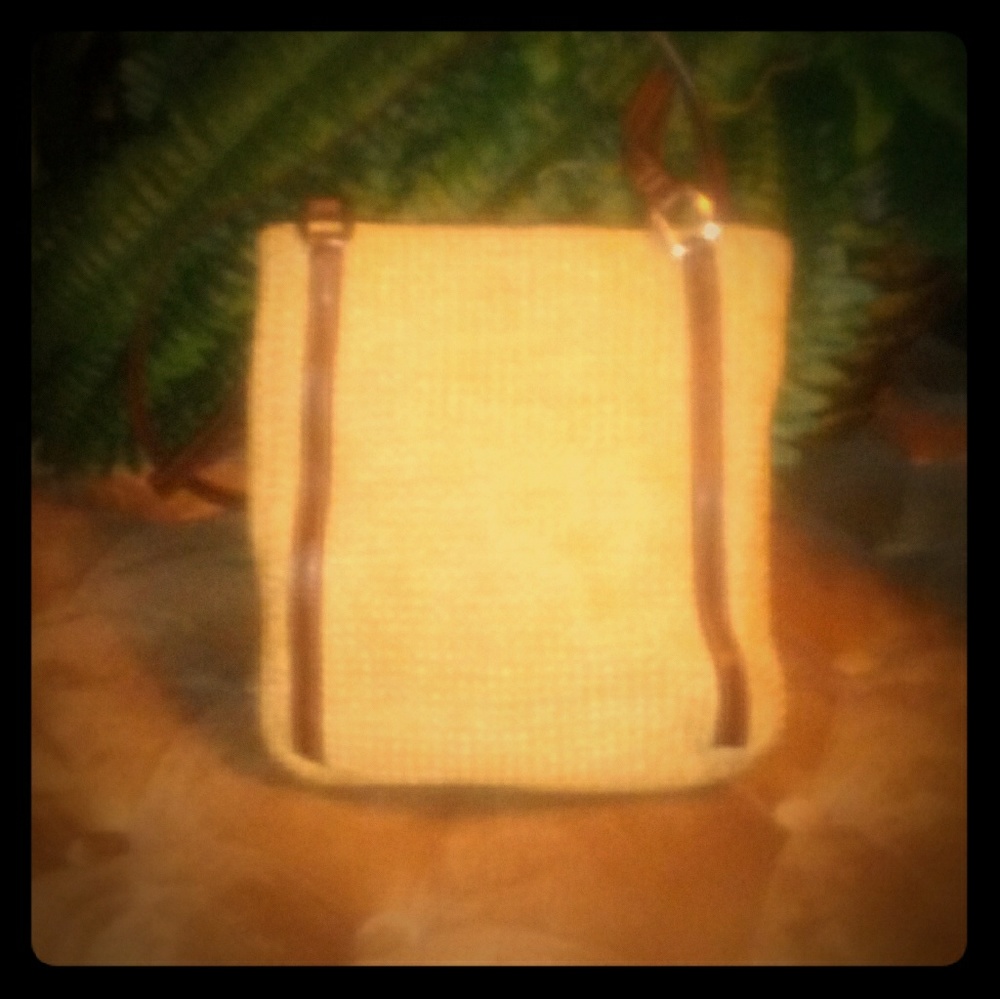 Rosetti Vintage Woven Faux Straw Hobo Purse